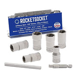 | 18 Piece ¼” Drive Bolt Lug Nut Extractor Socket Tool Set | RAZORGRIP Technology Extract Damaged Frozen Rusted Rounded-Off Bolts Nuts & Screws | Made in USA Steel