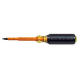 Klein Tools 602-4-INS 1/4-Inch Cabinet Tip Insulated Screwdriver, 4-Inch, Made in USA