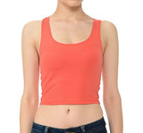 7Wins Women's Casual Solid Sleeveless Crop Top Basic Round Neck Tank Top