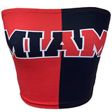 Lojobands Women's Tailgate Outfit College Two Tone Color Block Tube Top Made in USA One Size Fits Most