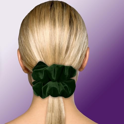 Velvet Scrunchies King Size Leopard XXL Plush Ponytail Holders Oversized Big Made in the USA