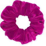 Velvet Scrunchies 3-Pack Gift Set Premium Plush Ponytail Holder Made in the USA Burgundy Forest Black