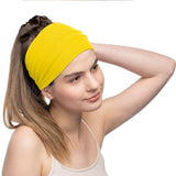 Women's Cotton Headbands Sweatbands 5" Wide Sports Fitness Yoga Fashion Made in USA