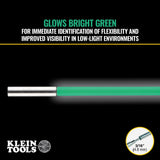 Klein Tools 50159 15-Foot Hi-Flex Glow Fish Rod Set, Made in USA, (3) 5/32-Inch Fiberglass, Adapter, Bullet Nose, Attachments, Splinter Guard Coating