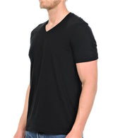 YURO-K Men's Short Sleeve V-Neck T-Shirt Premium Cotton Classic Short Sleeve V-Neck T-Shirt