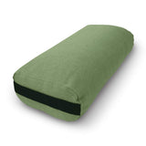Bean Products Yoga Bolster - Made In The USA With Eco Friendly Materials - Round or Rectangular Support Cushions That Elevate Your Practice - Natural Cotton or Organic Hemp Cover