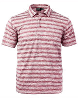 Akwa Men's Short Sleeve Ombre Stripe Polo Made in USA