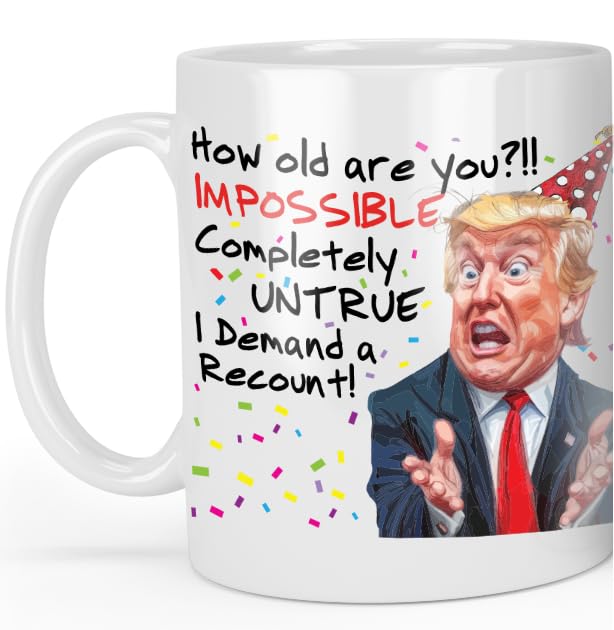 Funny Trump Birthday Glass - Trump Birthday Gifts for Men, Donald Trump Gifts for Men, Funny Birthday Gift for Women, Trump Gifts, Birthday Gift for Husband, Trump Stuff, Maga Merch (SHOT GLASS)