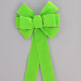 Ivory Brushed Velvet Gold Lame Backed Wire Edge Christmas Bow - Handcrafted in USA (8 inch bow)