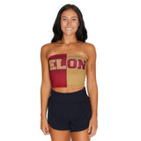 Lojobands Women's Tailgate Outfit College Two Tone Color Block Tube Top Made in USA One Size Fits Most