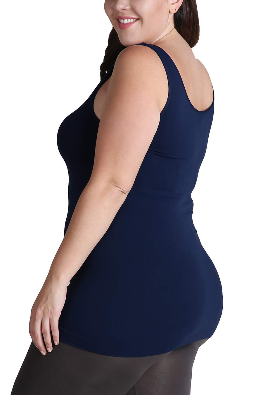 NIKIBIKI Women Seamless Premium Classic Tank Top, Made in U.S.A, Plus Size