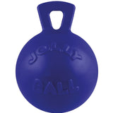 Jolly Pets Tug-n-Toss Heavy Duty Dog Toy Ball with Handle, 8 Inches/Large, Blueberry