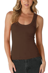 NIKIBIKI Women Seamless Reversible Ribbed Tank Top, Made in U.S.A, One Size