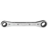 Klein Tools 68200 Ratcheting Box Wrench, Made in USA, 1/4-Inch x 5/16-Inch with Reverse Ratcheting and Chrome Plated Finish