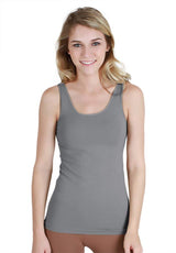 NIKIBIKI Women Seamless Basic Jersey Tank Top, Made in U.S.A, One Size