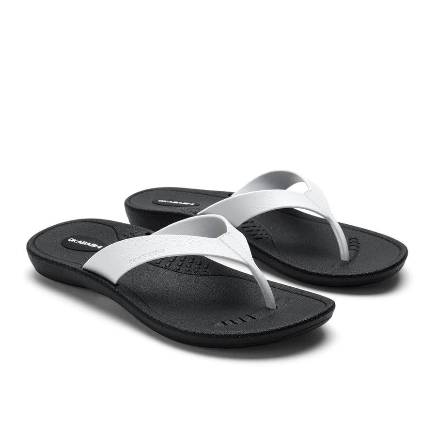 OKABASHI Women's Breeze Flip Flop | Contoured Footbed w/Arch Support for All-Day Comfort | Slip-Resistant & Waterproof | Sustainably Made in The USA