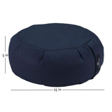 Hugger Mugger Zafu Meditation Cushion - Support in Cross-Legged Sitting, Buckwheat Filled, Durable Fabric, Convenient Handle, Handmade in USA