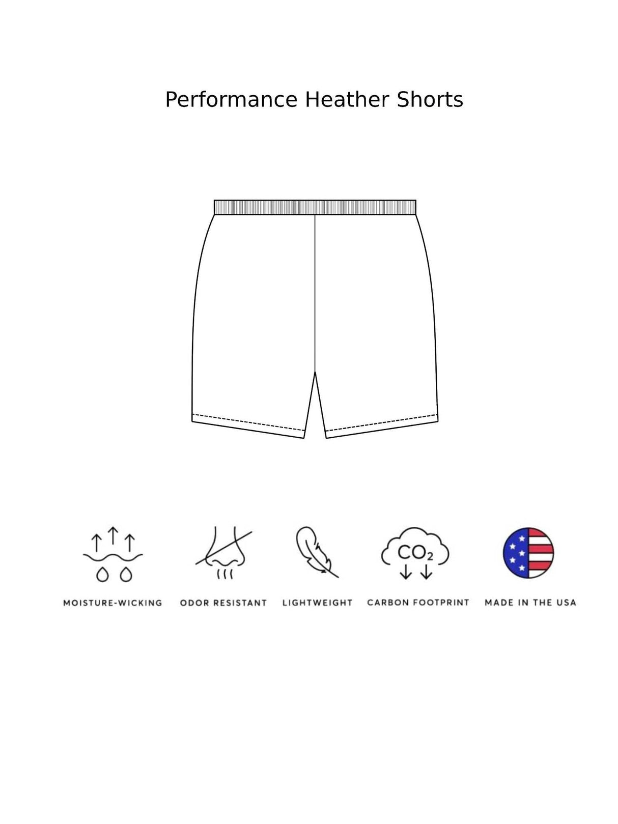 Expert Brand USA-Made Men's Heather Performance Shorts with Pockets