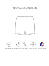 Expert Brand USA-Made Men's Heather Performance Shorts with Pockets