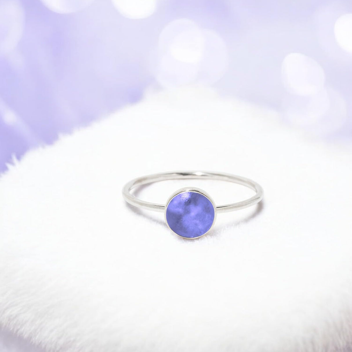 Bottled Up Designs Handmade, Stacking Ring, Recycled Vintage Bottles, Sterling Silver, Made in USA, Mothers Day, Women, Anniversary (9, Cobalt 1960s Skin Cream Jar)