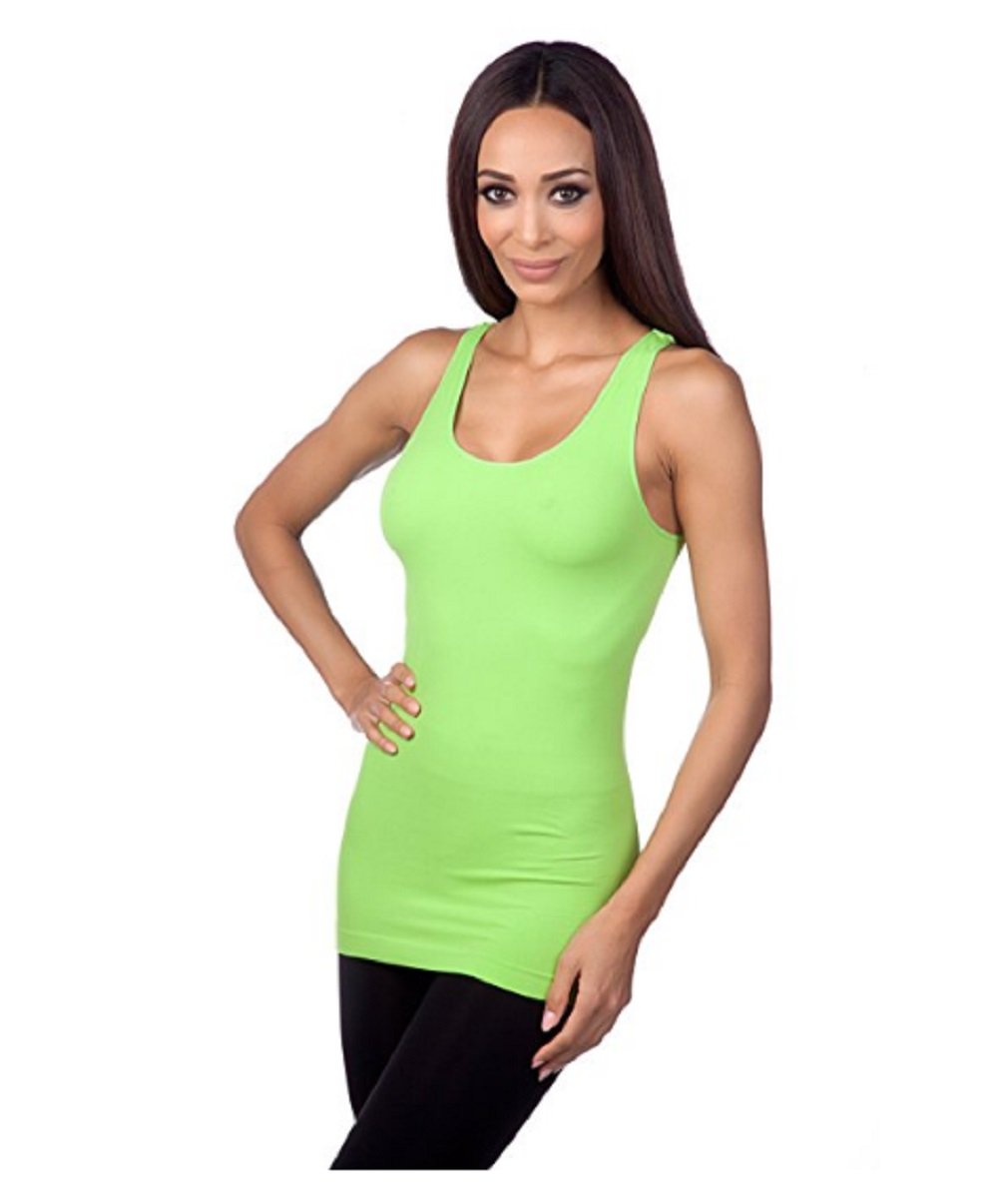 NIKIBIKI Women Seamless Basic Jersey Tank Top, Made in U.S.A, One Size