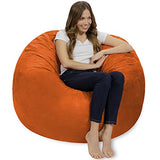 Chill Sack Bean Bag Chair: Giant 4' Memory Foam Furniture Bean Bag - Big Sofa with Soft Micro Fiber Cover - Black
