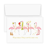 Masterpiece Sparkling Santa Christmas Cards / 16 Festive Holiday Cards Set With White Envelopes / 5 5/8" x 7 7/8" Winter Gold Foil Greeting Cards With Inside Verse/Made In The USA