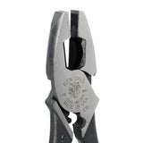 Klein Tools J2000-9NECRTP Side Cutter Linemans Pliers with Tape Pulling and Wire Crimping, High Leverage, 9-Inch