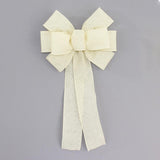 Red Embossed Weatherproof Wreath Bow - Package Perfect Bows Made in USA (10 inch bow)