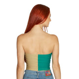 Lojobands Women's Tailgate Outfit College Two Tone Color Block Tube Top Made in USA One Size Fits Most
