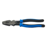 Klein Tools J2000-9NECRTP Side Cutter Linemans Pliers with Tape Pulling and Wire Crimping, High Leverage, 9-Inch