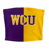 Lojobands Women's Tailgate Outfit College Two Tone Color Block Tube Top Made in USA One Size Fits Most