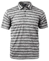 Akwa Men's Short Sleeve Ombre Stripe Polo Made in USA