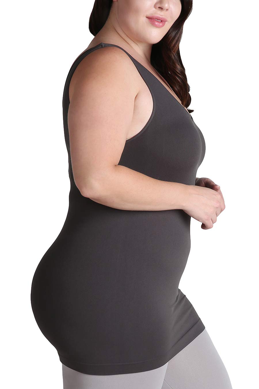 NIKIBIKI Women Seamless Premium Classic Tank Top, Made in U.S.A, Plus Size
