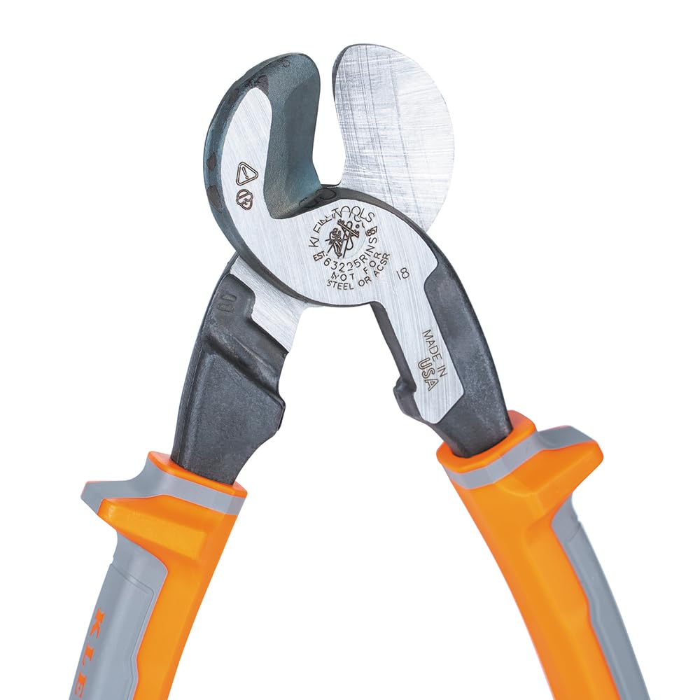 Klein Tools 1005RINS Insulated Pliers, Made in USA, Cutting / Crimping Tool for Insulated and Non-Insulated 10 to 22 AWG Wire and Connectors,1000V Rated