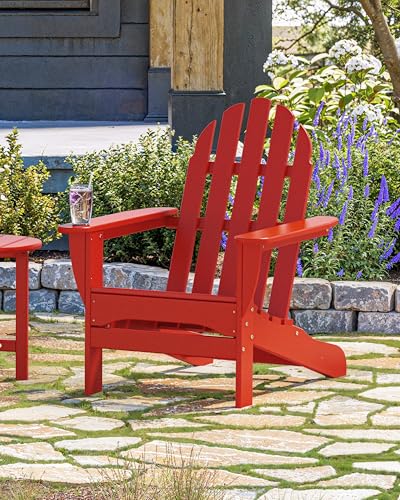 POLYWOOD AD4030PB Classic Outdoor Adirondack Chair, Pacific Blue