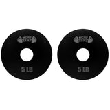 Micro Gainz Steel Olympic Barbell Weight Set of 2 Plates, 2.5lb, 5lb or 10lb, Plate Set Designed for Strength Training & Loading Bar Weights, Made in USA