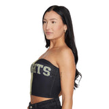 Lojobands Women's Tailgate Outfit College Two Tone Color Block Tube Top Made in USA One Size Fits Most