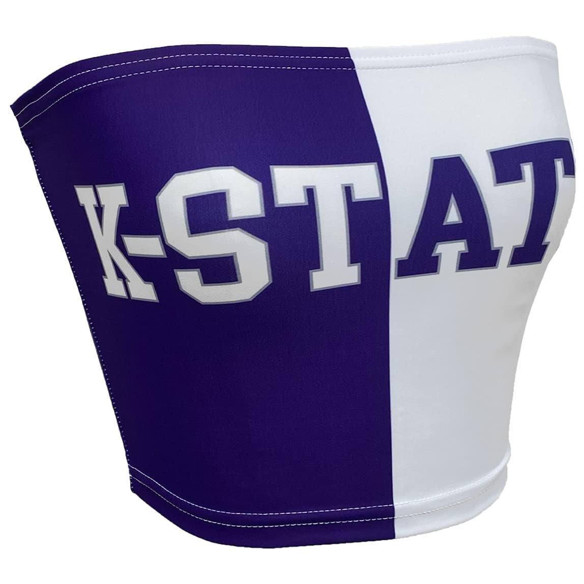 Lojobands Women's Tailgate Outfit College Two Tone Color Block Tube Top Made in USA One Size Fits Most