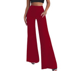 Hybrid & Company Womens Super Comfy Flowy Wide Leg Palazzo Pants Made in USA