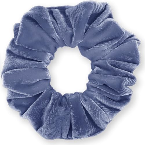 Velvet Scrunchies 3-Pack Gift Set Premium Plush Ponytail Holder Made in the USA Burgundy Forest Black
