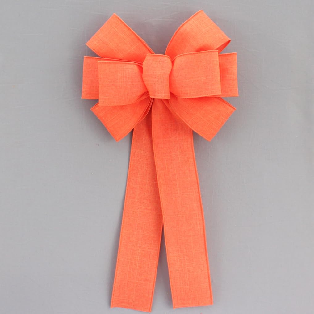 Red Rustic Wreath Bow - Red Christmas Bow by Package Perfect Bows – Made in USA (8 inch bow)