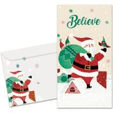 Tree-Free Greetings - Christmas Money Holder Card - Artful Designs - 1 Money Holder Greeting Card + Matching Envelope - Made in USA - 100% Recycled Paper - 3.7 x 7 - Believe in Magic (ZO70090)