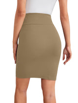 Sweet Hearts Mini Pencil Skirt for Women- Above Knee Silky Basic Bodycon Skirt Made in USA