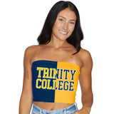 Lojobands Women's Tailgate Outfit College Two Tone Color Block Tube Top Made in USA One Size Fits Most