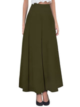 Hybrid & Company Women Versatile Fold Over Waist Maxi Skirt/Convertible Dress