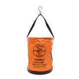 Klein Tools 5109 Canvas Bucket, Wide-Opening Straight-Wall Tool Bucket is Made of No. 6 Canvas with Black Molded Bottom, 75-Pound Load Rated