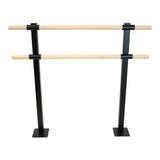 Vita Vibe - USA Made - Traditional Wood Double Barre Fixed Height Floor Mount Ballet Barre - Stretch/Dance Bar - 4 FT- 40 FT