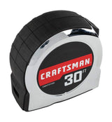 CRAFTSMAN Tape Measure, Chrome, 30-Foot (CMHT37370S)