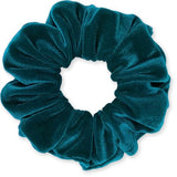 Velvet Scrunchies 3-Pack Gift Set Premium Plush Ponytail Holder Made in the USA Burgundy Forest Black